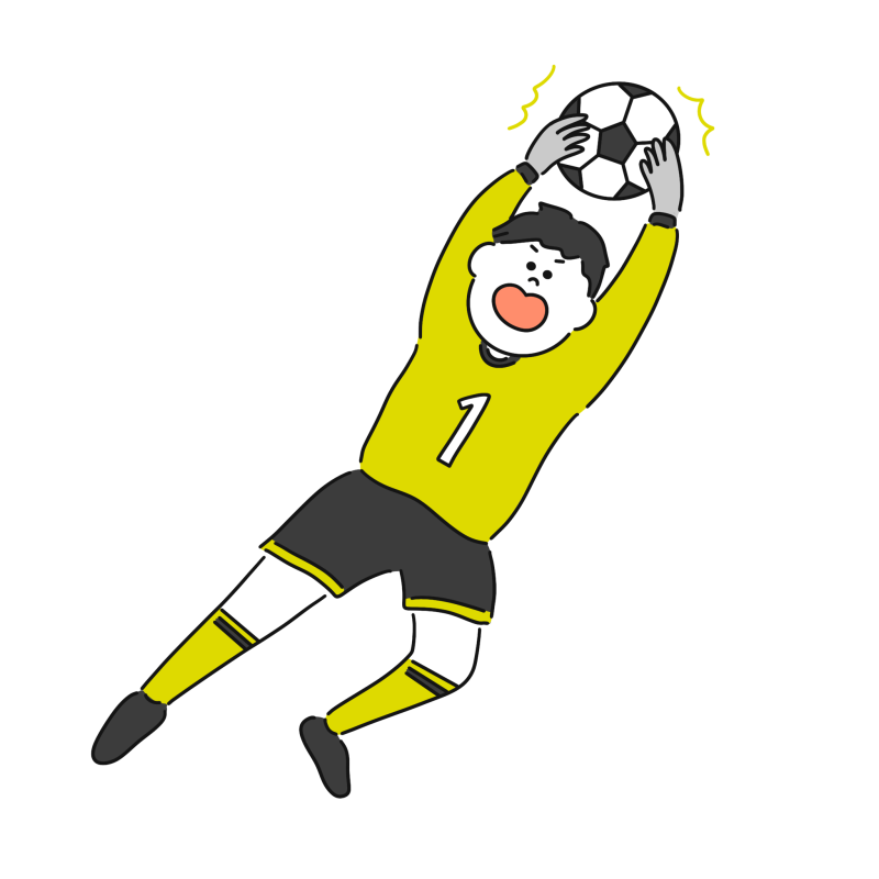 ゴールキーパーのイラスト