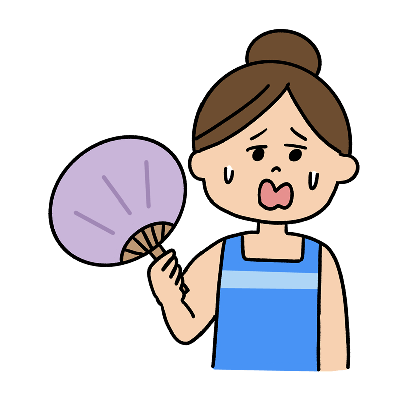 「祭」と書いてある赤いうちわのイラスト - ONWAイラスト