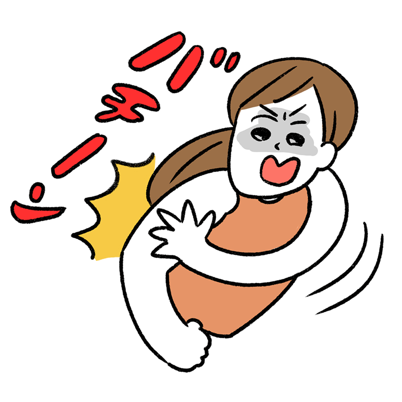 蚊を叩く人のイラスト - ONWAイラスト