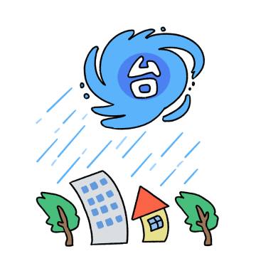 台風のイラスト