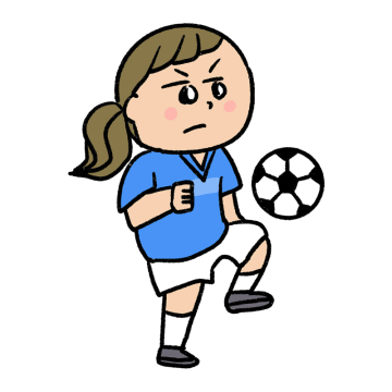 女子サッカーのイラスト