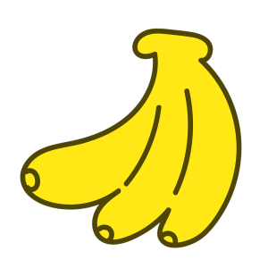 かわいいバナナのイラスト