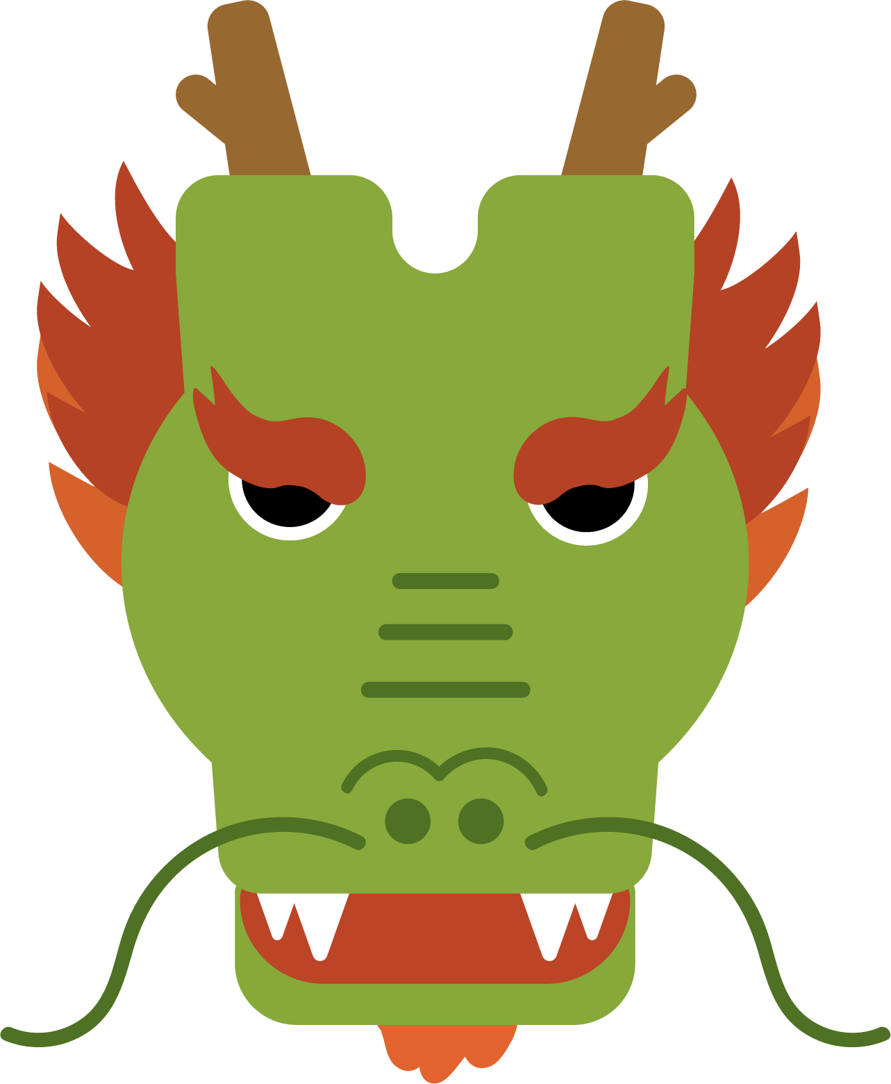 ドラゴンの顔のイラスト