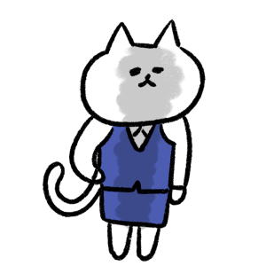 怒っているOL猫のイラスト