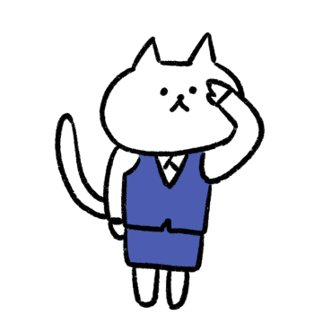 了解と言っているOL猫のイラスト