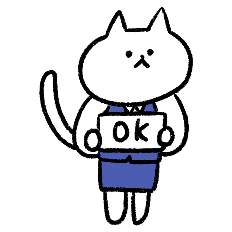 OKなOL猫のイラスト - ONWAイラスト