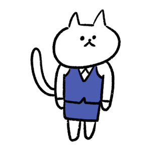 OL猫のイラスト