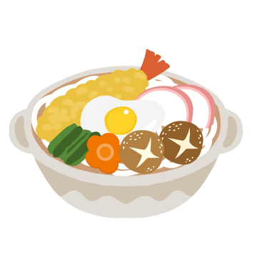 鍋焼きうどんのイラスト