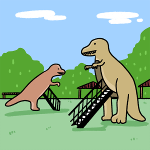 恐竜広場のイラスト