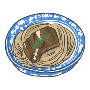 鯖そうめんのイラスト