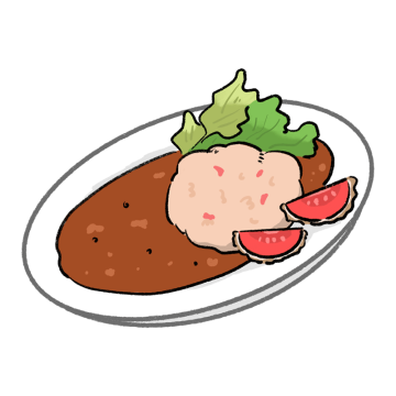 トマトカレーのイラスト