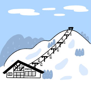 スキー場のイラスト