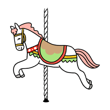 メリーゴーランドの馬のイラスト
