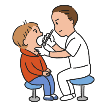 子どもの歯科検診のイラスト