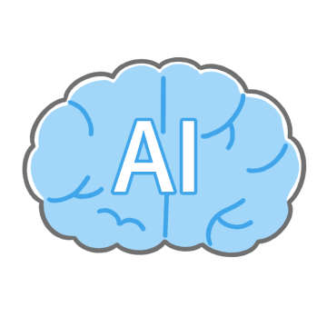 AI脳のイメージのイラスト