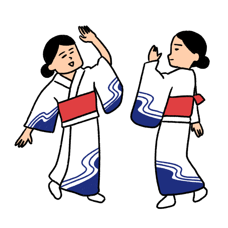 郡上おどりのイラスト - ONWAイラスト