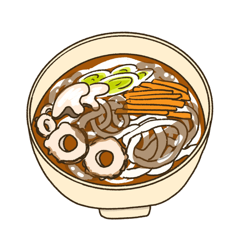 うどん のイラスト無料フリー素材まとめ。かわいい手書きもあります！ - ONWAイラスト