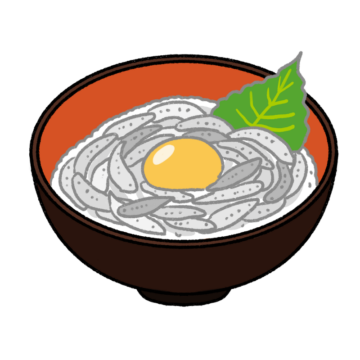 しらす丼のイラスト