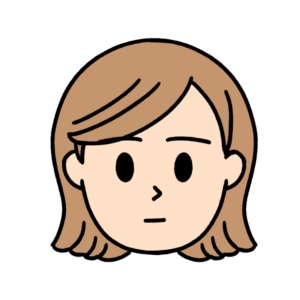 無表情の女性のイラスト