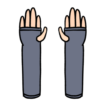 日焼け防止手袋のイラスト