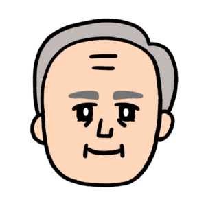 ほほえむおじさんのイラスト