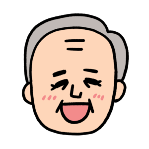 笑う男性のイラスト