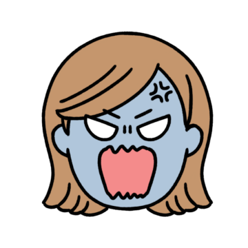 めちゃくちゃ怒っている女性のイラスト