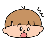驚いた表情の男の子のイラスト