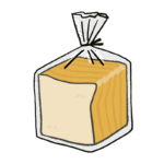 袋に入った食パンのイラスト