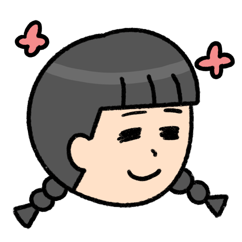 喜ぶ表情の女の子のイラスト