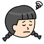 困った表情の女の子のイラスト