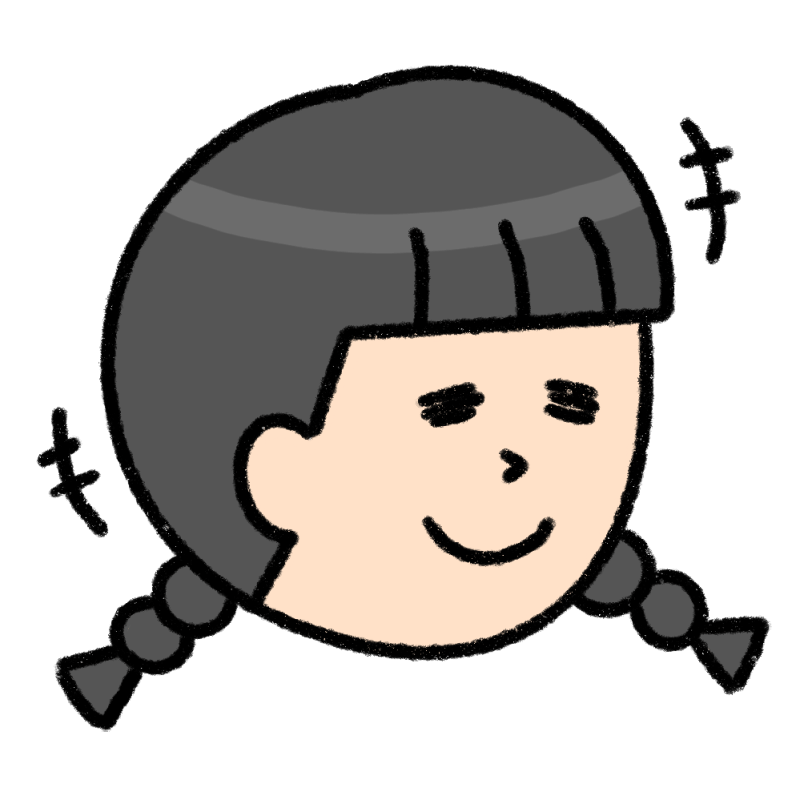 喜ぶ表情の女の子のイラスト