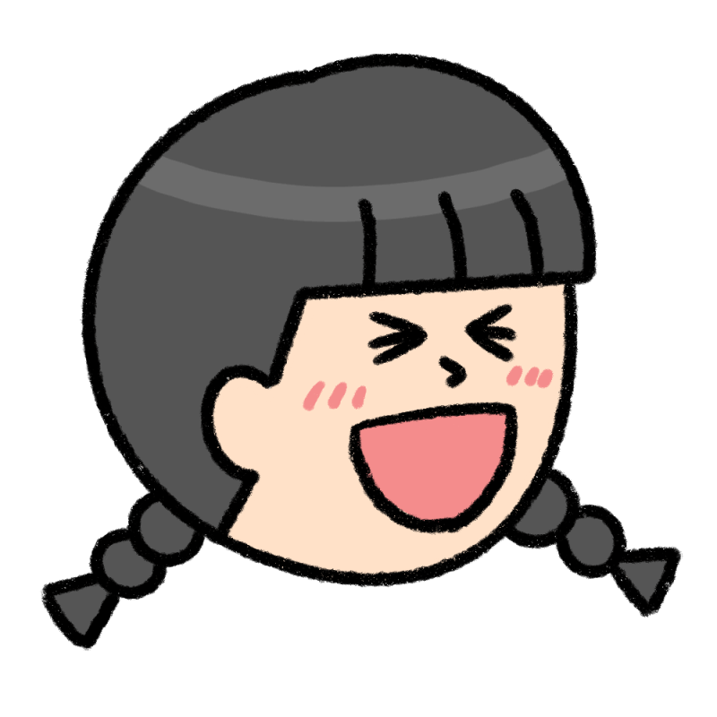 爆笑する女の子のイラスト