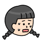 焦る表情の女の子のイラスト