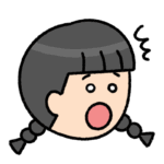 驚く表情の女の子のイラスト