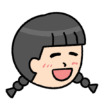笑う表情の女の子のイラスト