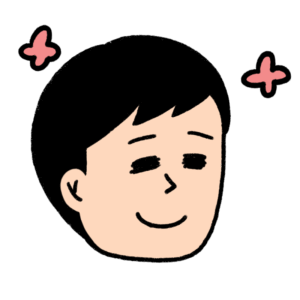 喜ぶ表情の男性のイラスト