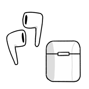 ワイヤレスイヤホンのイラスト