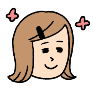 うれしい表情の女性のイラスト