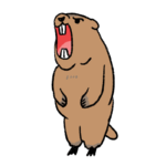叫ぶマーモットのイラスト