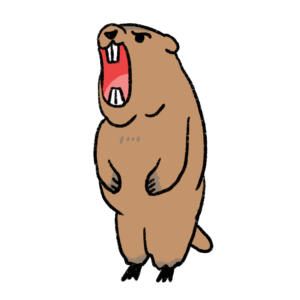 叫ぶマーモットのイラスト