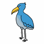 ハシビロコウのイラスト