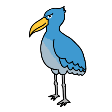 ハシビロコウのイラスト