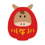 馬のだるまのイラスト